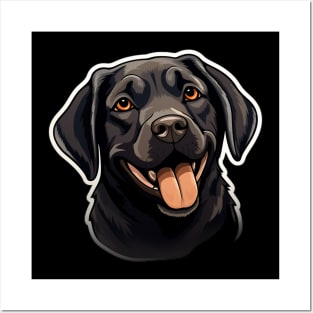 Cute Black Labrador Dog - Dogs Chocolate Labradors Posters and Art